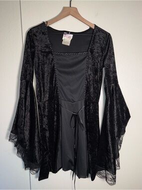 VINTAGE CALIFORNIA COSTUMES dress witchy "Angel of Darkness" whimsigoth velvet 8